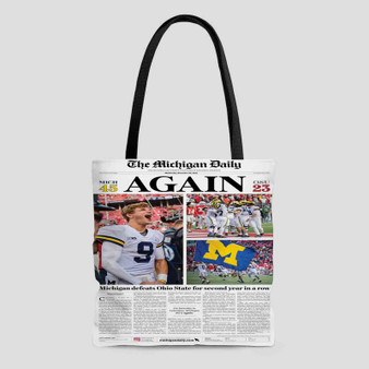 11 30 The Michigan Daily Front Polyester Tote Bag AOP