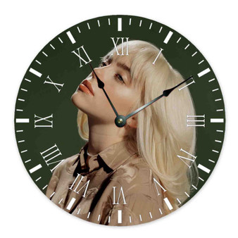 Billie Eilish Round Non-ticking Wooden Wall Clock