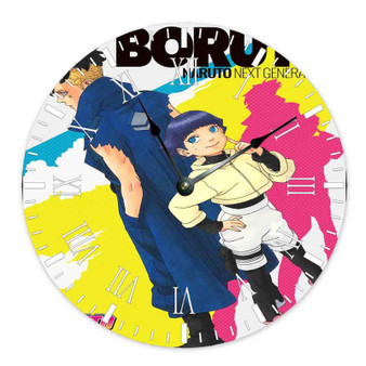 Boruto Naruto Next Generations Round Non-ticking Wooden Wall Clock
