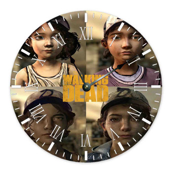 Clementine The Walking Dead Round Non-ticking Wooden Wall Clock