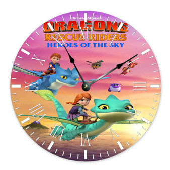 Dragons Rescue Riders Round Non-ticking Wooden Wall Clock