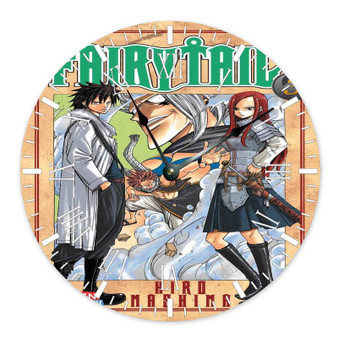 Fairy Tail Volume 3 Round Non-ticking Wooden Wall Clock