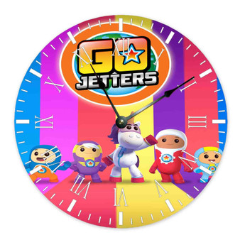 Go Jetters Round Non-ticking Wooden Wall Clock