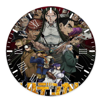 Golden Kamuy 4th Season Round Non-ticking Wooden Wall Clock