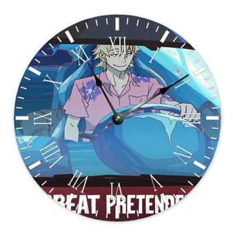 Great Pretender Round Non-ticking Wooden Wall Clock