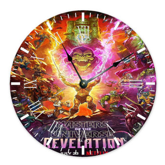 He Man and the Masters of the Universe Round Non-ticking Wooden Wall Clock