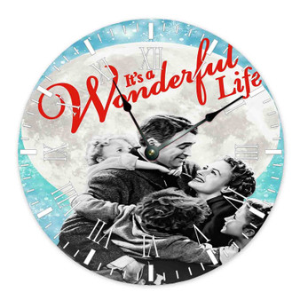 It s a Wonderful Life Movie Round Non-ticking Wooden Wall Clock