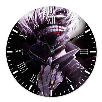 Ken Kaneki Tokyo Ghoul Round Non-ticking Wooden Wall Clock