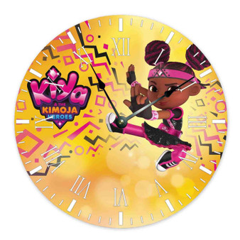 Kiya And The Kimoja Heroes Round Non-ticking Wooden Wall Clock