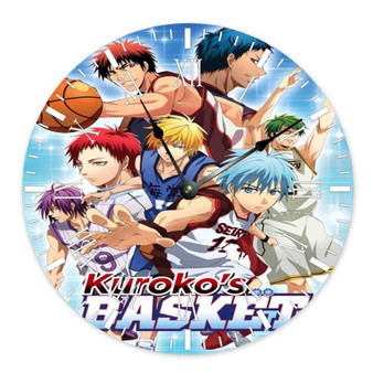 Kuroko s Basketball Round Non-ticking Wooden Wall Clock