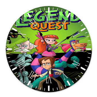 Legend Quest Round Non-ticking Wooden Wall Clock