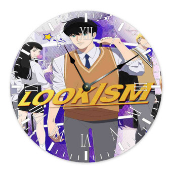 Lookism Round Non-ticking Wooden Wall Clock