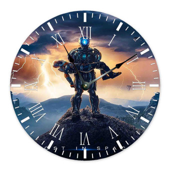 Lost in Space Round Non-ticking Wooden Wall Clock