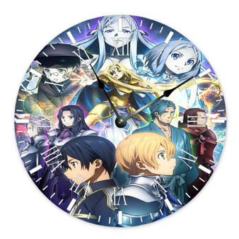 Sword Art Online Round Non-ticking Wooden Wall Clock