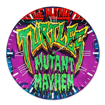Teenage Mutant Ninja Turtles Mutant Mayhem Round Non-ticking Wooden Wall Clock