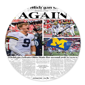 11 30 The Michigan Daily Front Round Non-ticking Wooden Wall Clock