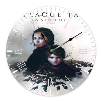 A Plague Tale Innocence Round Non-ticking Wooden Wall Clock