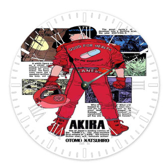 Akira Anime 1980 Round Non-ticking Wooden Wall Clock