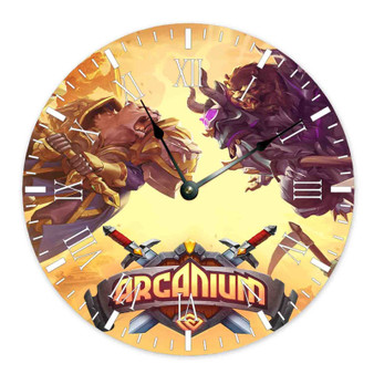Arcanium Round Non-ticking Wooden Wall Clock
