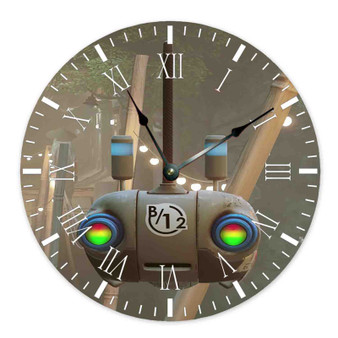 B 12 Stray Round Non-ticking Wooden Wall Clock