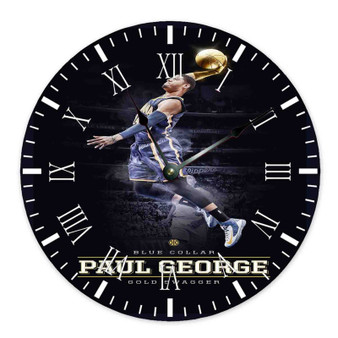 Paul George LA Paul George Round Non-ticking Wooden Wall Clock