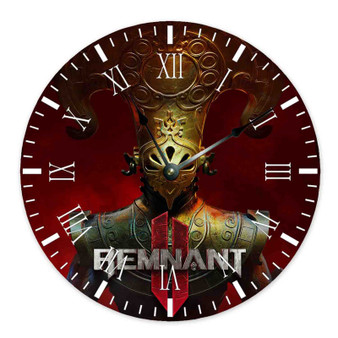 Remnant 2 Round Non-ticking Wooden Wall Clock