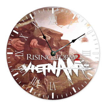 Rising Storm 2 Vietnam Round Non-ticking Wooden Wall Clock