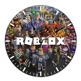 Roblox Round Non-ticking Wooden Wall Clock