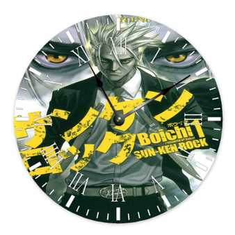 Sun Ken Rock Round Non-ticking Wooden Wall Clock