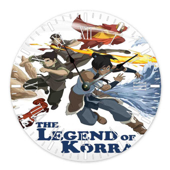 The Legend of Korra Round Non-ticking Wooden Wall Clock