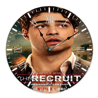 The Recruit Round Non-ticking Wooden Wall Clock