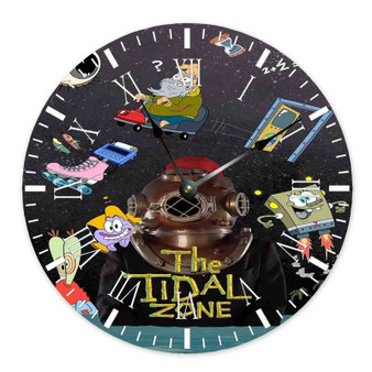 The Tidal Zone Round Non-ticking Wooden Wall Clock