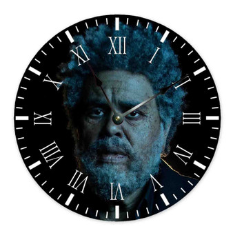 The Weeknd Dawn FM Album Round Non-ticking Wooden Wall Clock