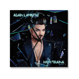 Adam Lambert High Drama Square Silent Scaleless Wooden Wall Clock