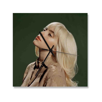Billie Eilish Square Silent Scaleless Wooden Wall Clock