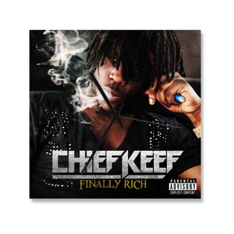 Chief Keef Finally Rich Deluxe Square Silent Scaleless Wooden Wall Clock