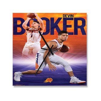 Devin Booker Phoenix Suns Square Silent Scaleless Wooden Wall Clock