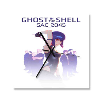 Ghost in the Shell SAC 2045 Square Silent Scaleless Wooden Wall Clock