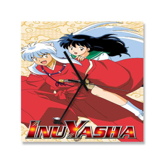 InuYasha Square Silent Scaleless Wooden Wall Clock