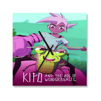 Kipo and the Age of Wonderbeasts Cartoon Square Silent Scaleless Wooden Wall Clock