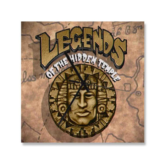 Legends of the Hidden Temple Square Silent Scaleless Wooden Wall Clock