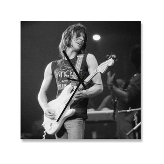 RIP Jeff Beck Square Silent Scaleless Wooden Wall Clock