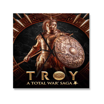 A Total War Saga TROY Square Silent Scaleless Wooden Wall Clock