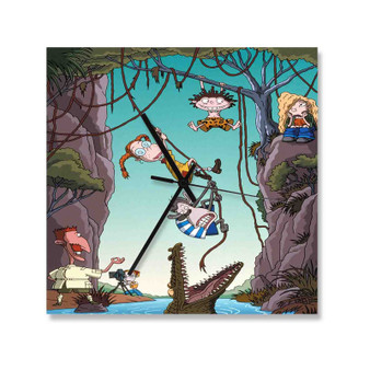 The Wild Thornberrys Square Silent Scaleless Wooden Wall Clock