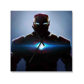 Untitled Iron Man Game Square Silent Scaleless Wooden Wall Clock