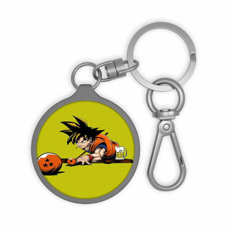 Goku Play Billiards Keyring Tag Acrylic Keychain With TPU Cover