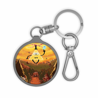 Gravity Falls Bill Cipher Keyring Tag Acrylic Keychain With TPU Cover