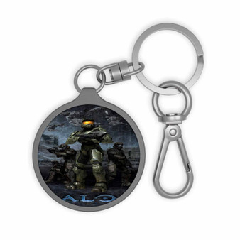 Halo 3 Spartan Keyring Tag Acrylic Keychain With TPU Cover