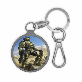 Halo Wars Spartan Keyring Tag Acrylic Keychain With TPU Cover