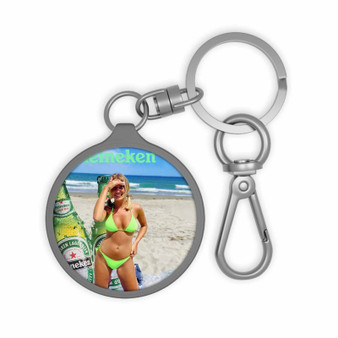 Heineken Beer Poster Keyring Tag Acrylic Keychain With TPU Cover